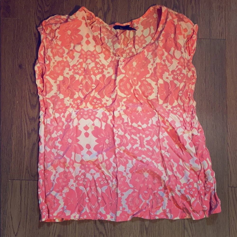 Pink, floral blouse by H&M